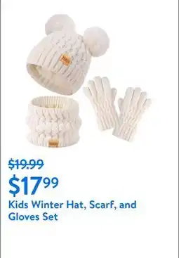 Walmart Kids Winter Hat, Scarf, and Gloves Set offer