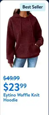 Walmart Eytino Waffle Knit Hoodie offer