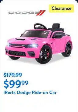 Walmart iRerts Dodge Ride-on Car offer