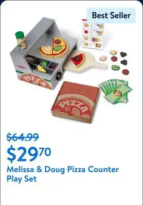 Walmart Melissa & Doug Pizza Counter Play Set offer