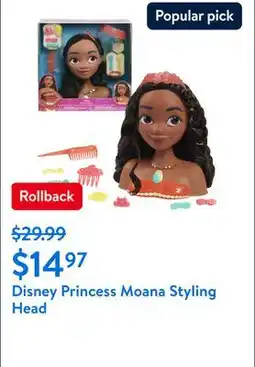 Walmart Disney Princess Moana Styling Head offer