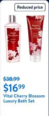 Walmart Vital Cherry Blossom Luxury Bath Set offer