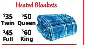 Ocean State Job Lot Heated Blankets offer