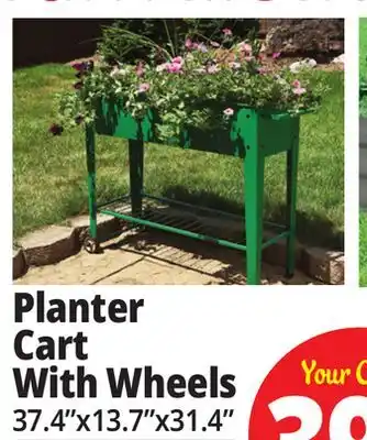 Ocean State Job Lot Tiller & Rowe Raised Garden Planter Cart with Wheels offer