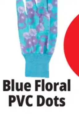 Ocean State Job Lot Garden Grove Women's Blue Floral Print Garden Gloves with PVC Dots offer