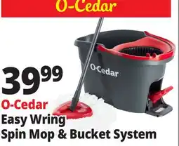 Ocean State Job Lot O-Cedar Microfiber Easywring Spin Mop & Bucket offer