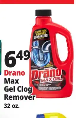 Ocean State Job Lot Drano Pro Strength Max Gel Clog Remover 32 oz offer