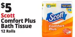 Ocean State Job Lot Scott Comfort Plush Bathroom Tissue 12 Count offer