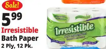 Ocean State Job Lot Irresistible Soft Impressions Bath Tissue 12 Count offer