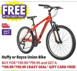 Ocean State Job Lot Huffy or Royce Union Bike offer