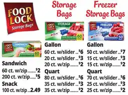 Ocean State Job Lot Food Lock Storage Bags offer