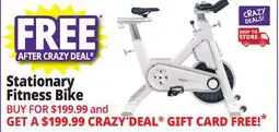 Ocean State Job Lot Stationary Fitness Bike White offer