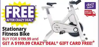 Ocean State Job Lot Stationary Fitness Bike White offer