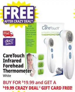 Ocean State Job Lot Care Touch Infrared Forehead Thermometer White offer