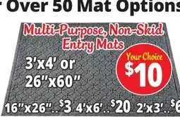 Ocean State Job Lot Multi-Purpose, Non-Skid Entry Mats offer