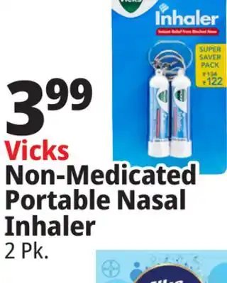 Ocean State Job Lot Vicks Non-Medicated Portable Nasal Inhaler 2 Count offer