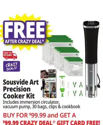 Ocean State Job Lot SOUSVIDE ART Precision Cooker Kit offer