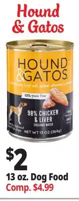 Ocean State Job Lot Hound & Gatos 13 oz. Dog Food offer