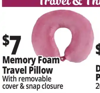 Ocean State Job Lot Memory Foam Travel Pillow offer