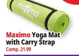 Ocean State Job Lot Maximo Fitness Black Exercise Mat with Strap 10mm offer