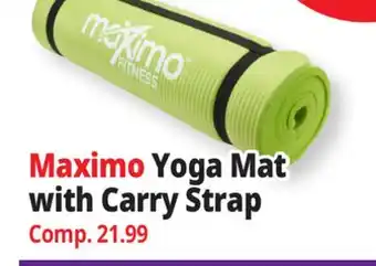 Ocean State Job Lot Maximo Fitness Black Exercise Mat with Strap 10mm offer