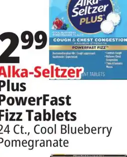 Ocean State Job Lot Alka-Seltzer Plus PowerFast Fizz Tablets offer