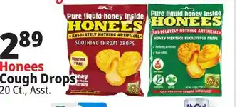 Ocean State Job Lot Honees Honey Menthol Cough Drops 20-count offer