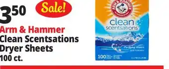 Ocean State Job Lot Arm & Hammer Clean Scentsations Purifying Waters Scented Fabric Softener Sheets 100 Count offer