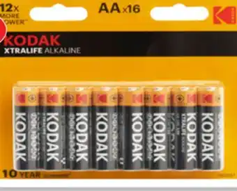 Ocean State Job Lot Kodak Xtralife 12x Alkaline AA Batteries 16 Count offer