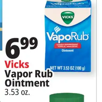 Ocean State Job Lot Vicks VapoRub Cough Suppressant Topical Analgesic Ointment 3.53 oz offer