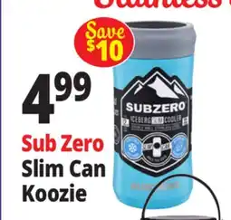 Ocean State Job Lot Sub Zero Slim Can Koozie offer