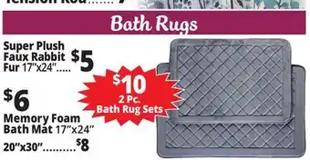 Ocean State Job Lot Bath Mats offer