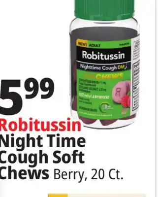 Ocean State Job Lot Robitussin Night Time Cough Soft Chews offer