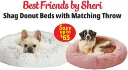 Ocean State Job Lot Best Friends by Sheri Shag Donut Beds with Matching Throw 23 offer