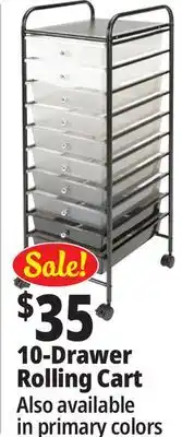 Ocean State Job Lot Leader 10-Drawer Rolling Cart offer