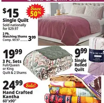 Ocean State Job Lot Single Quilt offer