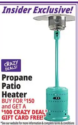 Ocean State Job Lot Propane Patio Heater offer