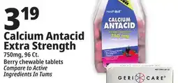 Ocean State Job Lot Calcium Antacid 750 mg Tablets 96 Count offer