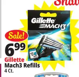 Ocean State Job Lot Gillette Mach3 Razor Blade Refills 4 Count offer