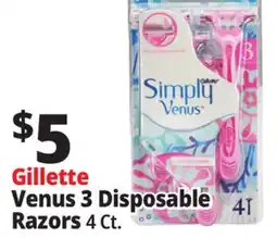 Ocean State Job Lot Gillette Venus 3 Disposable Razors offer