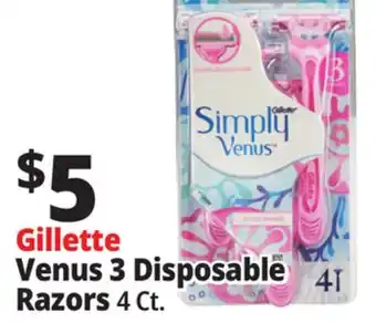 Ocean State Job Lot Gillette Venus 3 Disposable Razors offer