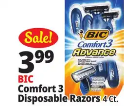 Ocean State Job Lot BIC Comfort 3 Advance Razor Blades 4 Count offer