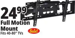 Ocean State Job Lot TechBunch Full Motion Universal Wall Mount for Flat TVs 40 - 80 offer