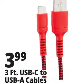 Ocean State Job Lot TechBunch USB Type-C Charging Cable 3' offer