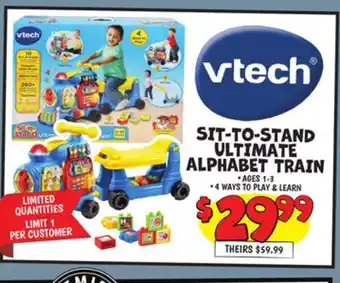 Ollie's Vtech SIT-TO-STAND ULTIMATE ALPHABET TRAIN offer