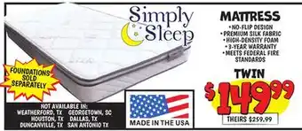 Ollie's MATTRESS offer