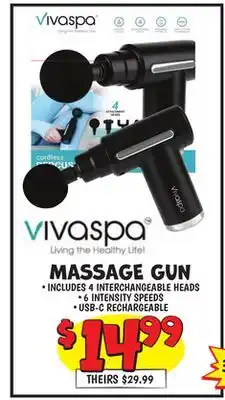 Ollie's VIVASPA MASSAGE GUN offer