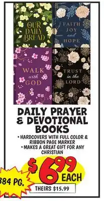 Ollie's DAILY PRAYER & DEVOTIONAL BOOKS offer