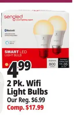 Ocean State Job Lot 2 Pk. Wifi Light Bulbs offer