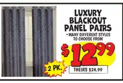 Ollie's LUXURY BLACKOUT PANEL PAIRS offer